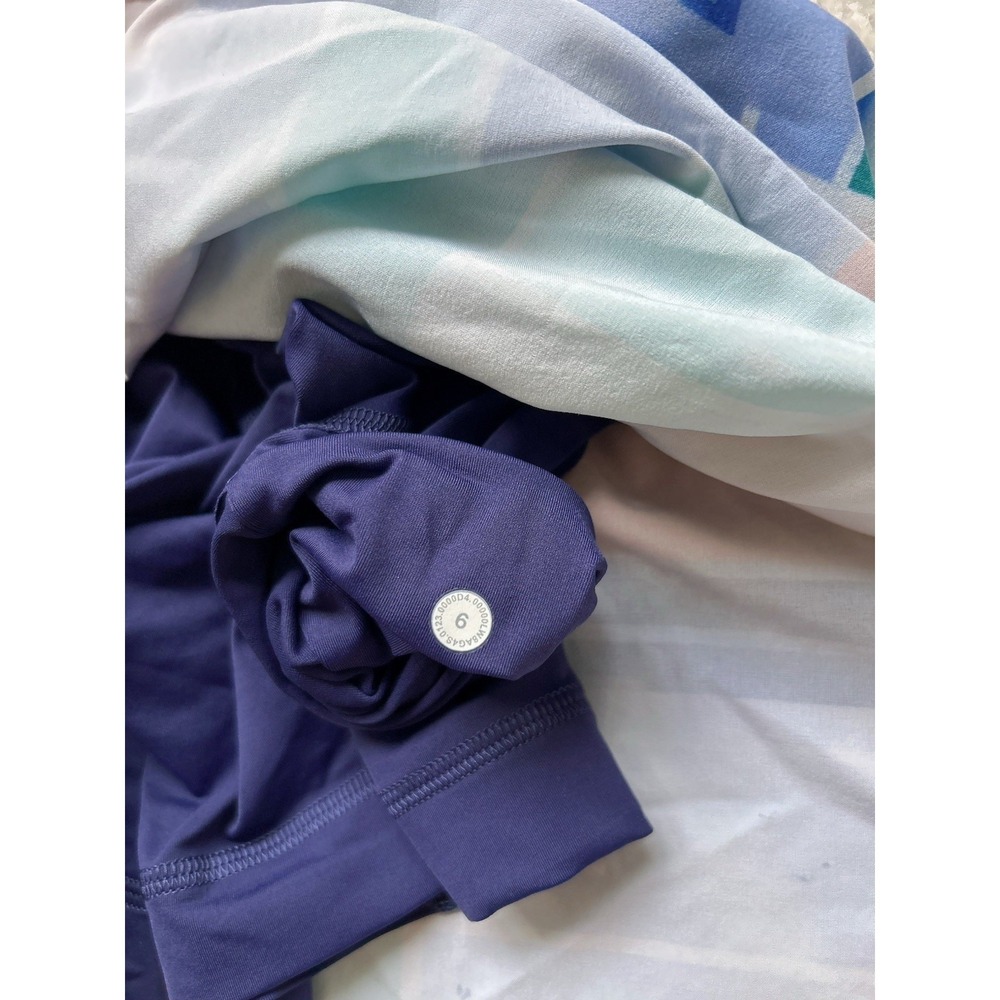 Lululemon Peek Pleat High-Rise Tennis Skirt Shadow Court Multi/Night Sea Size 6 - Picture 7 of 12